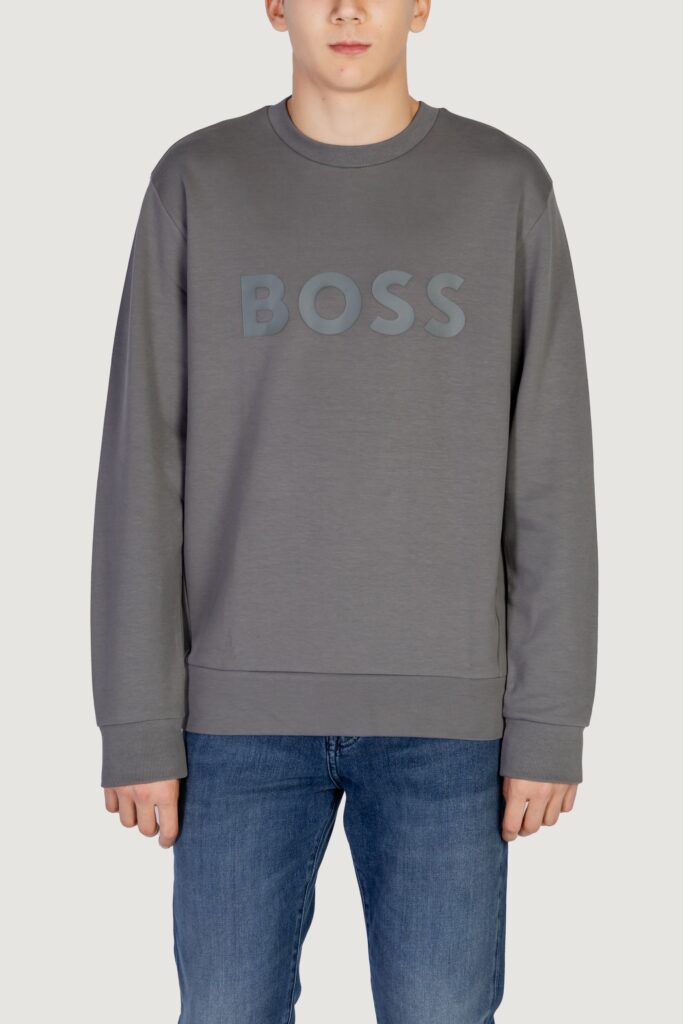 Felpa senza cappuccio Boss salbo 10256713 01 Grigio