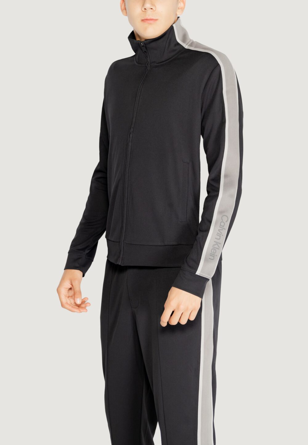 Felpa senza cappuccio Calvin Klein Sport pw - full zip Nero - Foto 2