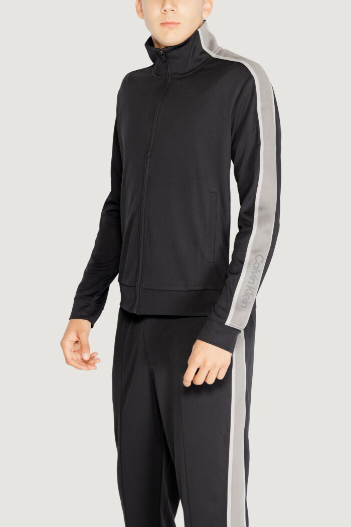 Felpa senza cappuccio Calvin Klein Sport pw – full zip Nero