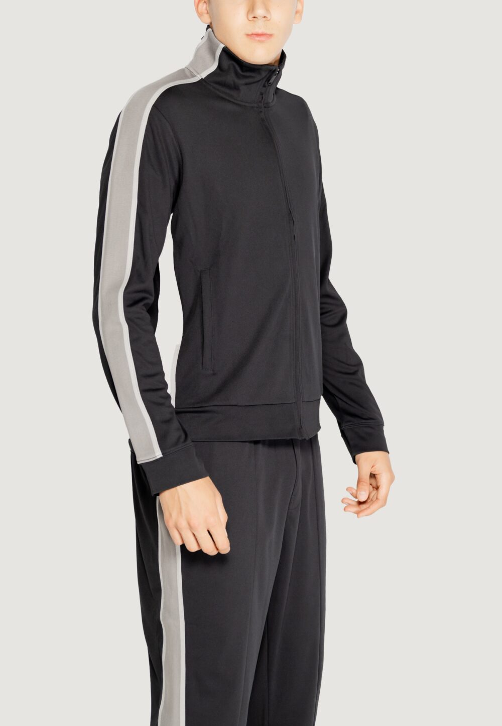 Felpa senza cappuccio Calvin Klein Sport pw - full zip Nero - Foto 4