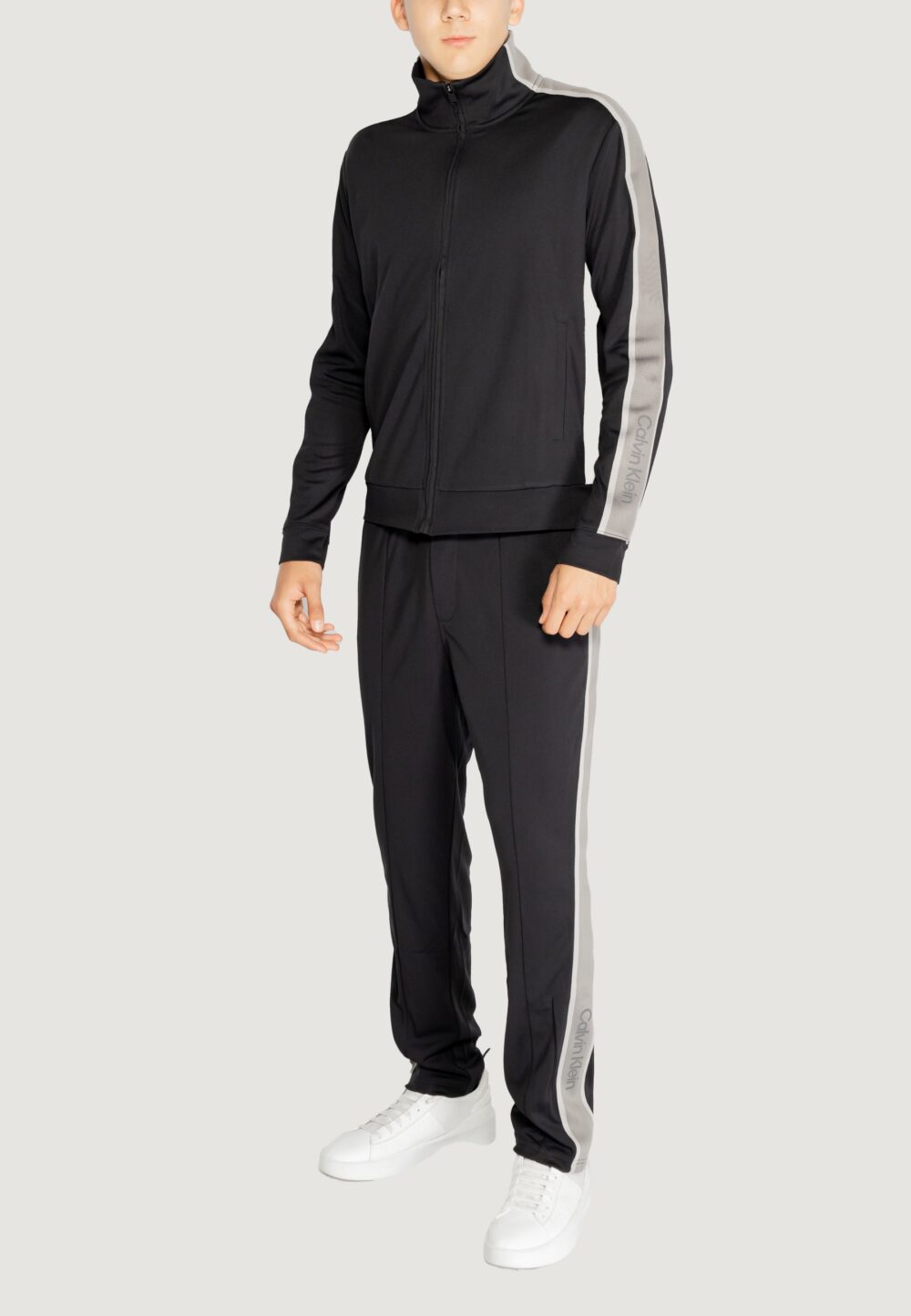 Felpa senza cappuccio Calvin Klein Sport pw - full zip Nero - Foto 5