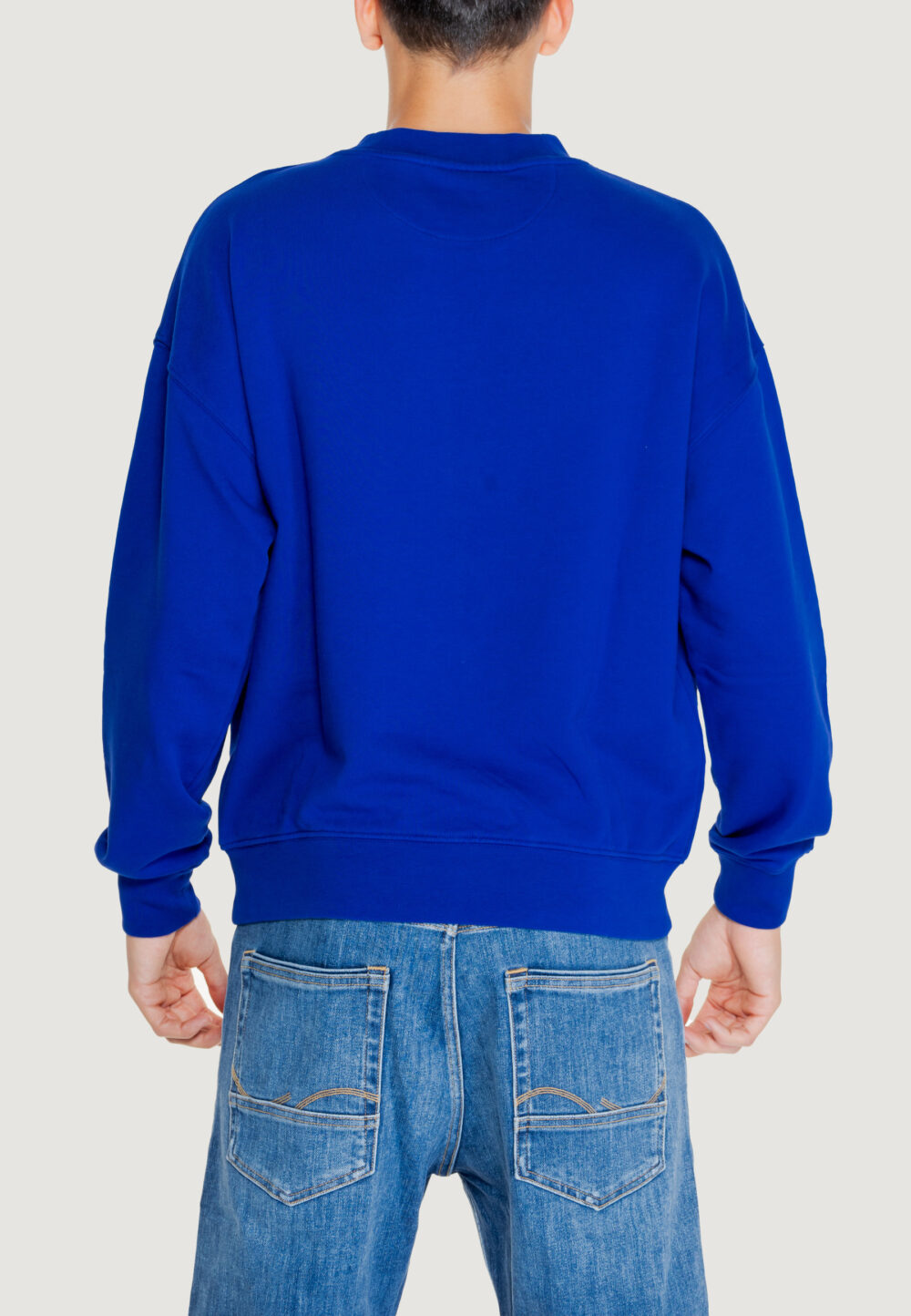 Felpa senza cappuccio Replay cotton fleece Blu - Foto 2