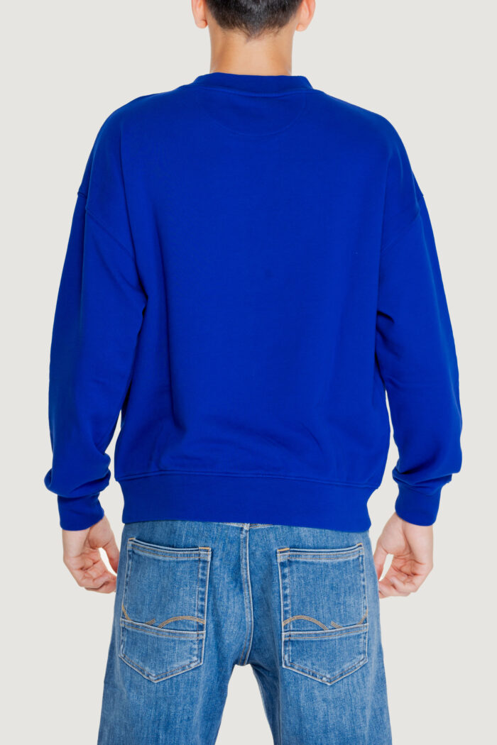 Felpa senza cappuccio Replay cotton fleece Blu