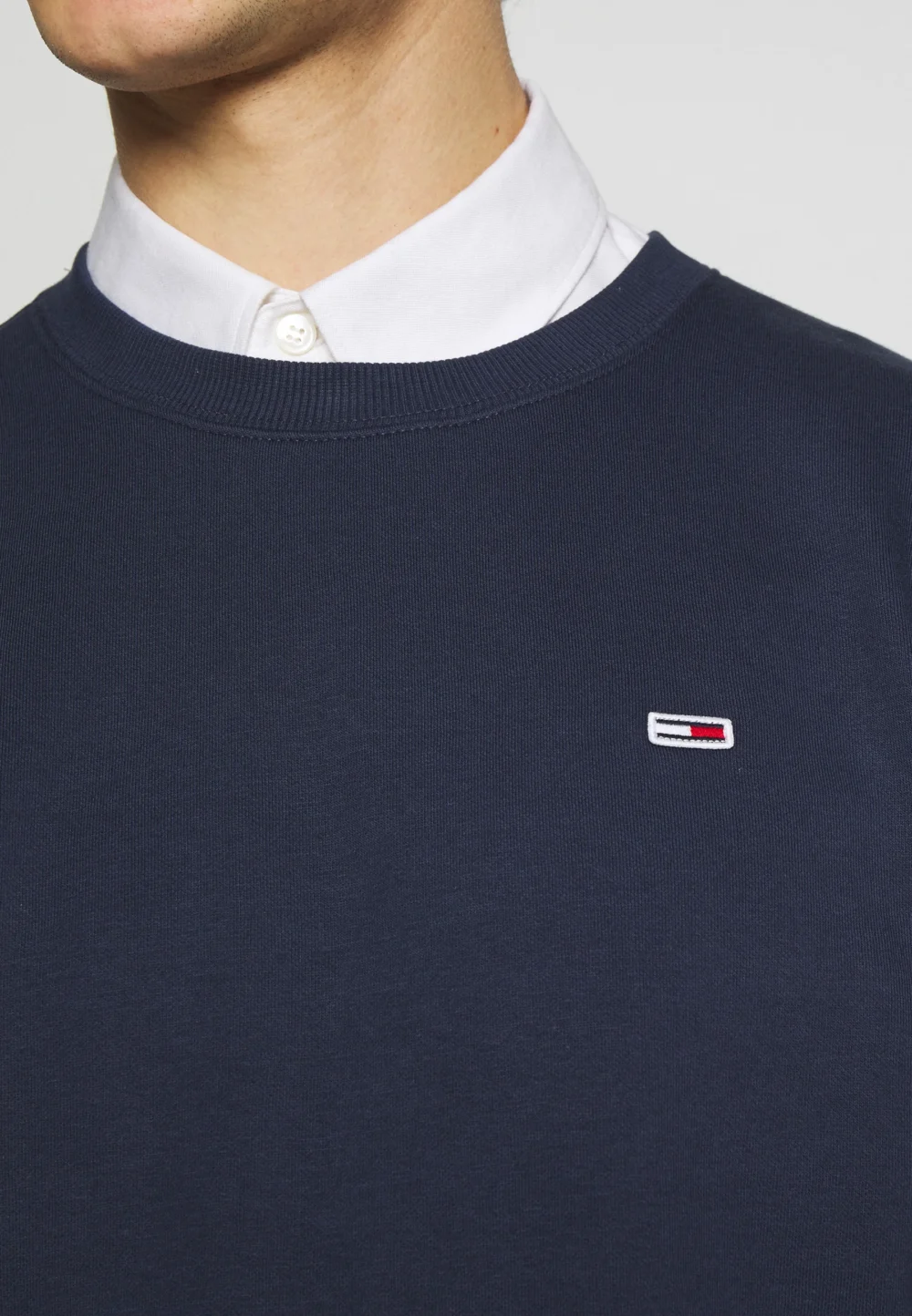 Felpa senza cappuccio Tommy Hilfiger Jeans regular fleece c Blu - Foto 2