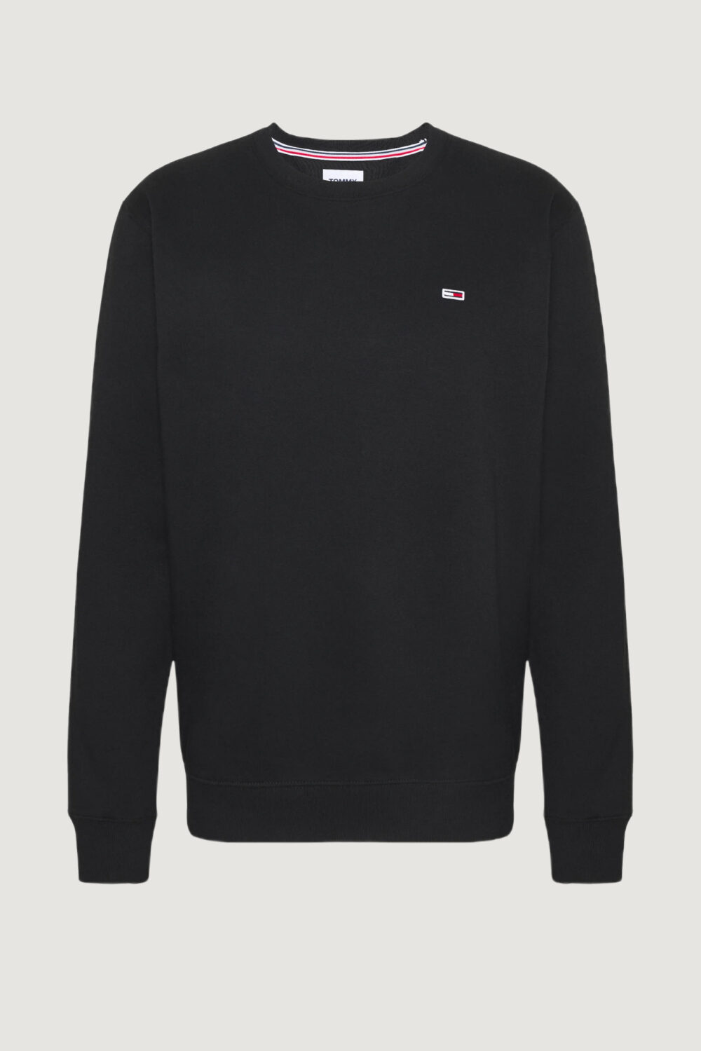 Felpa senza cappuccio Tommy Hilfiger Jeans regular fleece c Nero - Foto 4