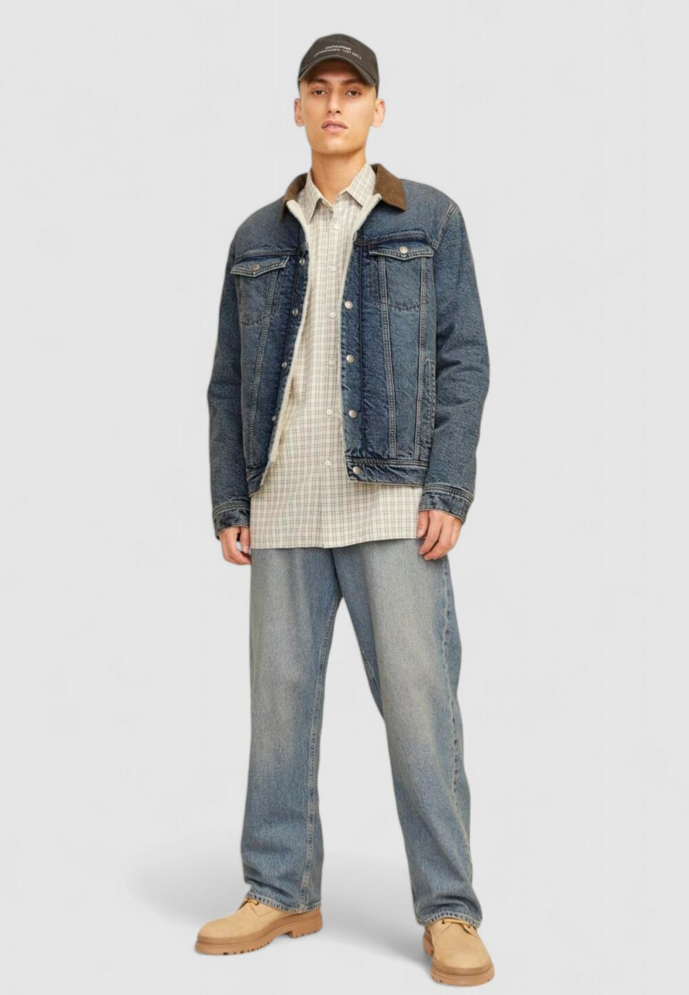 Giacchetto Jack Jones jjijean jjjacket w sherpa wi 200 sn Blu - Foto 2