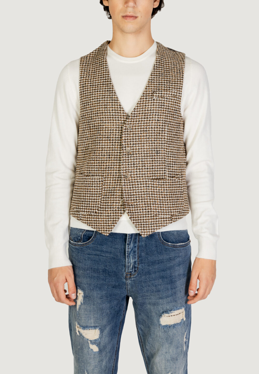 Gilet Casual Gianni Lupo Beige scuro - Foto 5