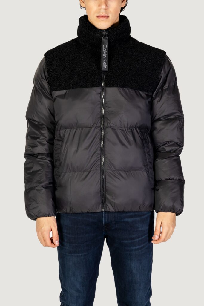 Giubbotto Calvin Klein Jeans sherpa puffer Nero