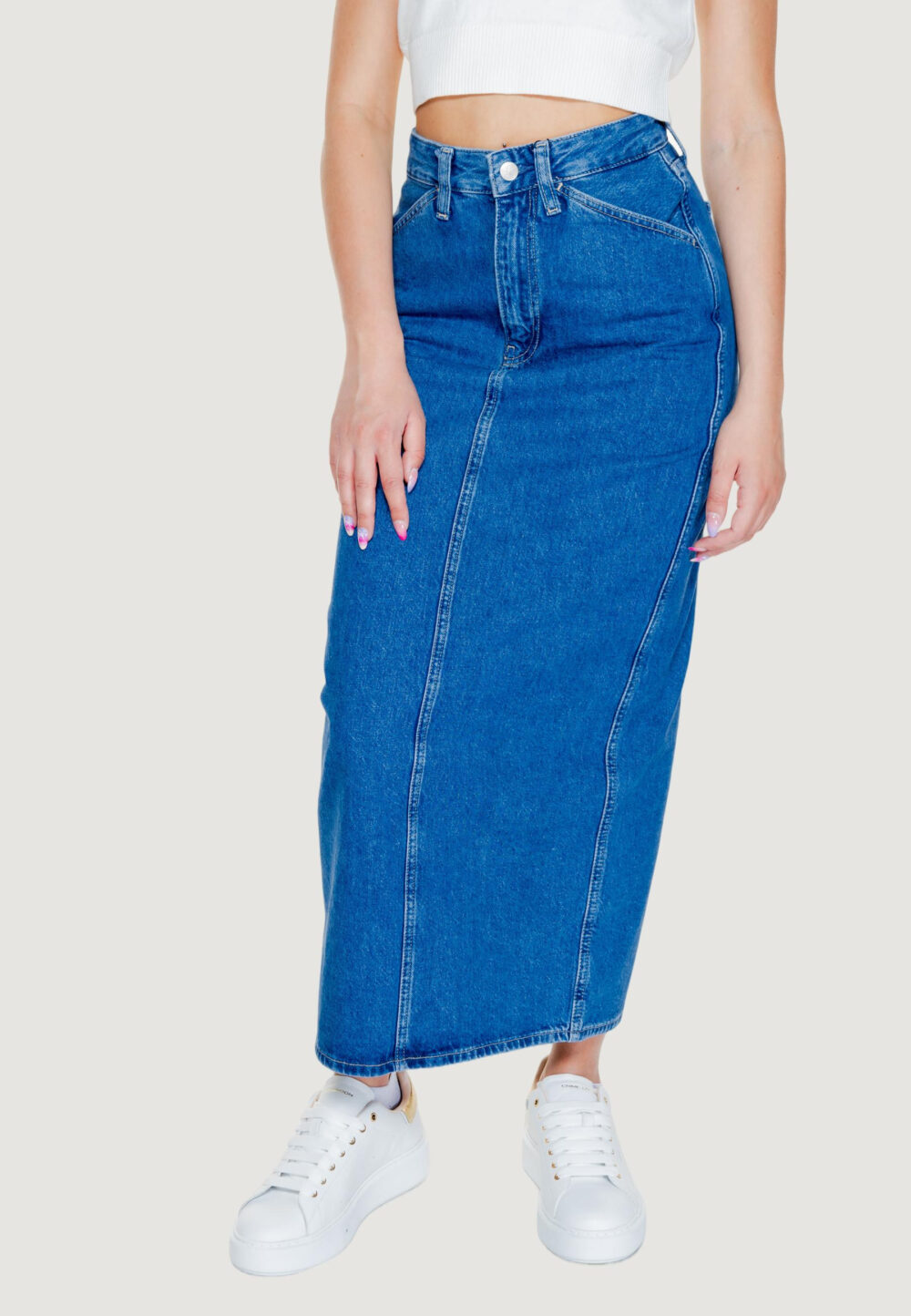 Gonna lunga Calvin Klein Jeans pocket maxi Denim - Foto 1