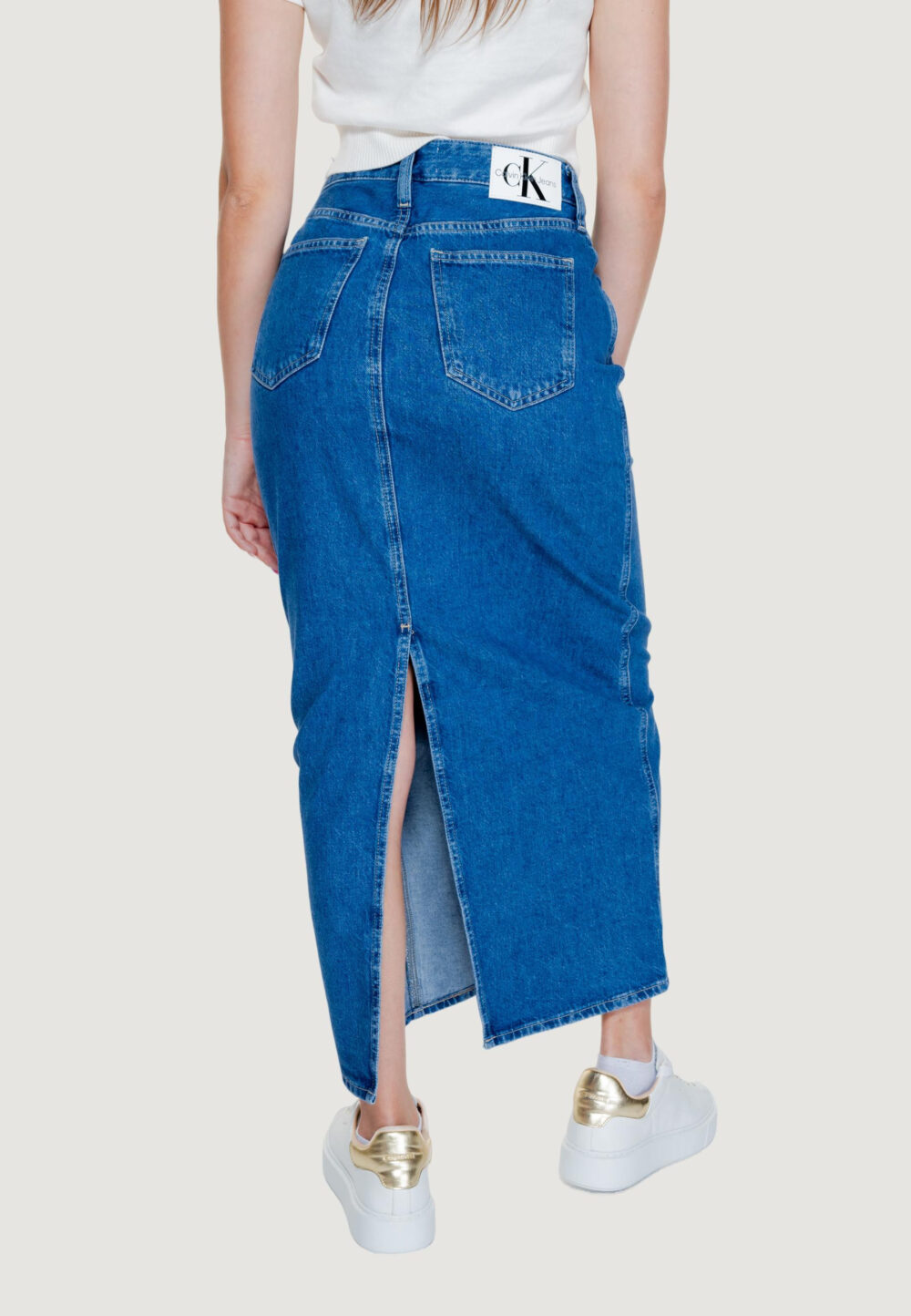 Gonna lunga Calvin Klein Jeans pocket maxi Denim - Foto 2