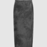 Gonna lunga Only onlparis faux suede hw skirt otw Grigio - Foto 1