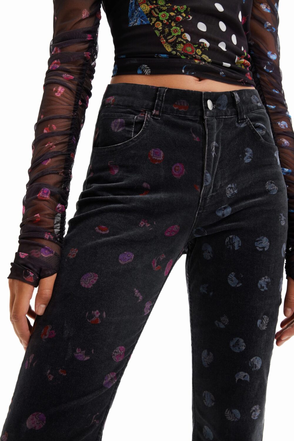 Jeans bootcut Desigual pant topo Nero - Foto 3