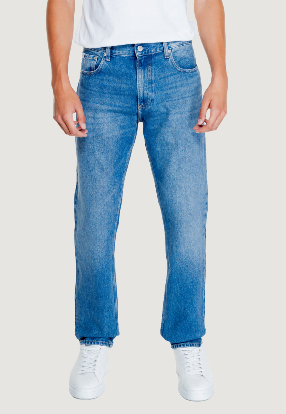 Jeans Calvin Klein Jeans authentic straight Denim chiaro - Foto 1