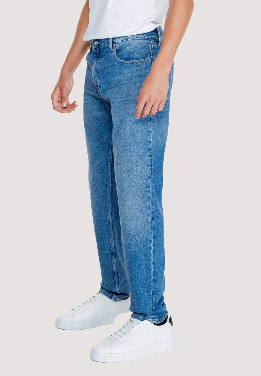 Jeans Calvin Klein Jeans authentic straight Denim chiaro - Foto 3