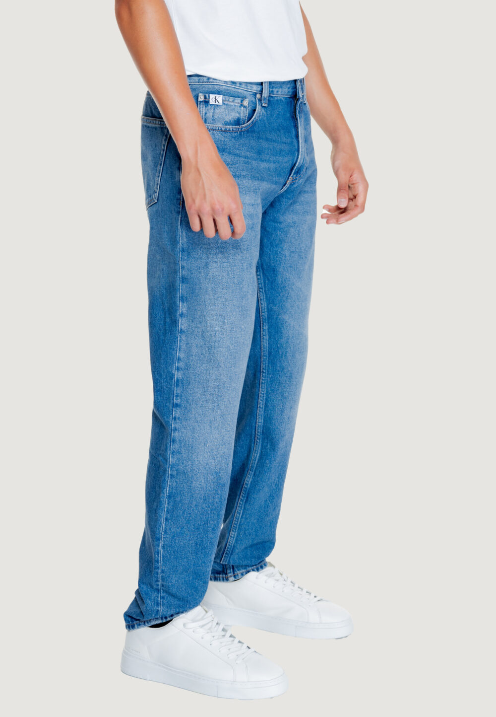 Jeans Calvin Klein Jeans authentic straight Denim chiaro - Foto 4