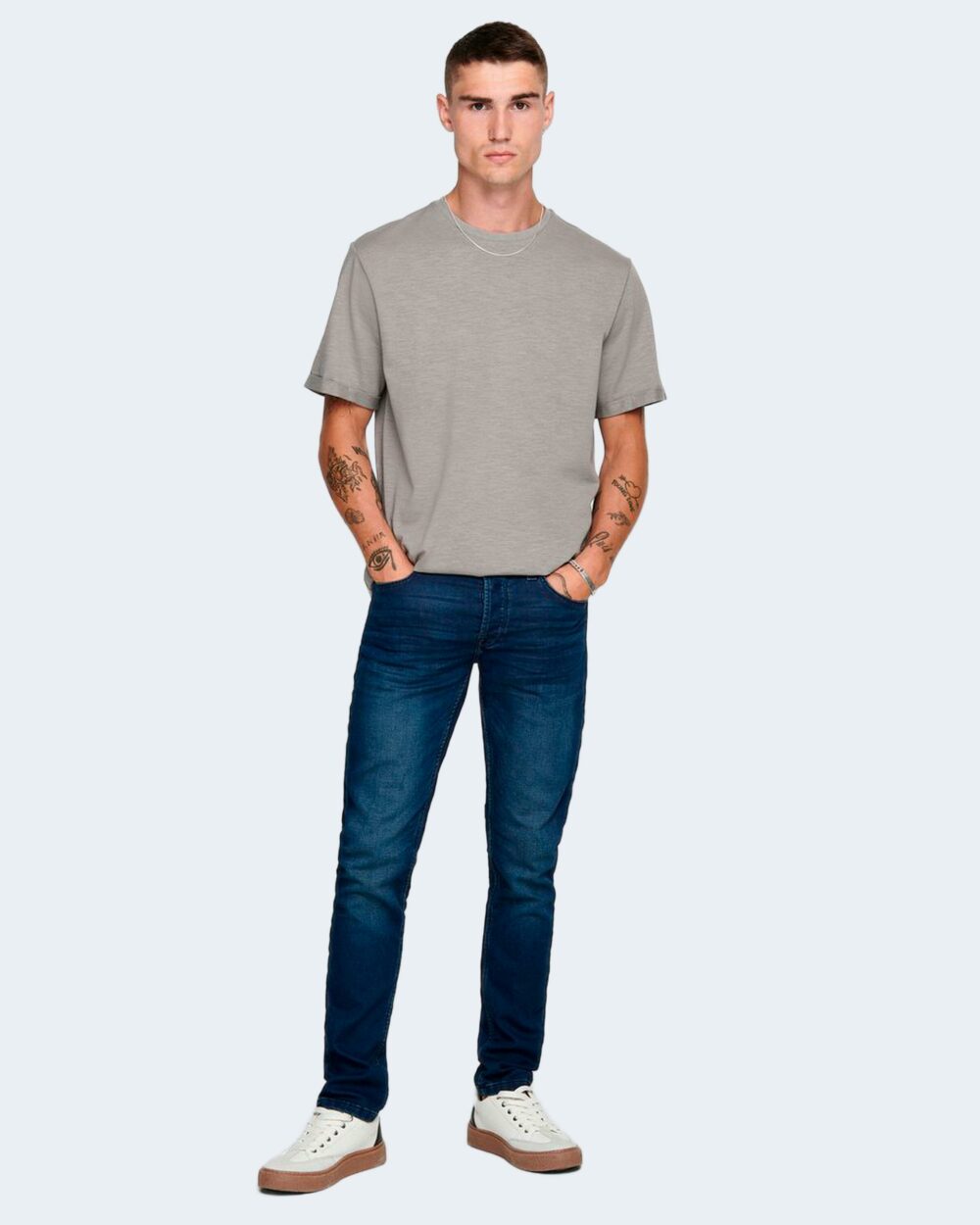 Jeans slim Only & Sons onsloom jog life dk blue pk 0431 noos - 22010431 Blue Denim - Foto 3