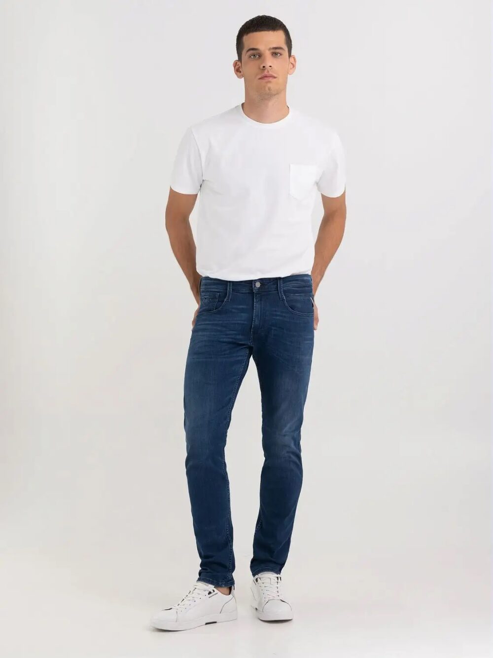 Jeans slim Replay anbass Blu - Foto 5