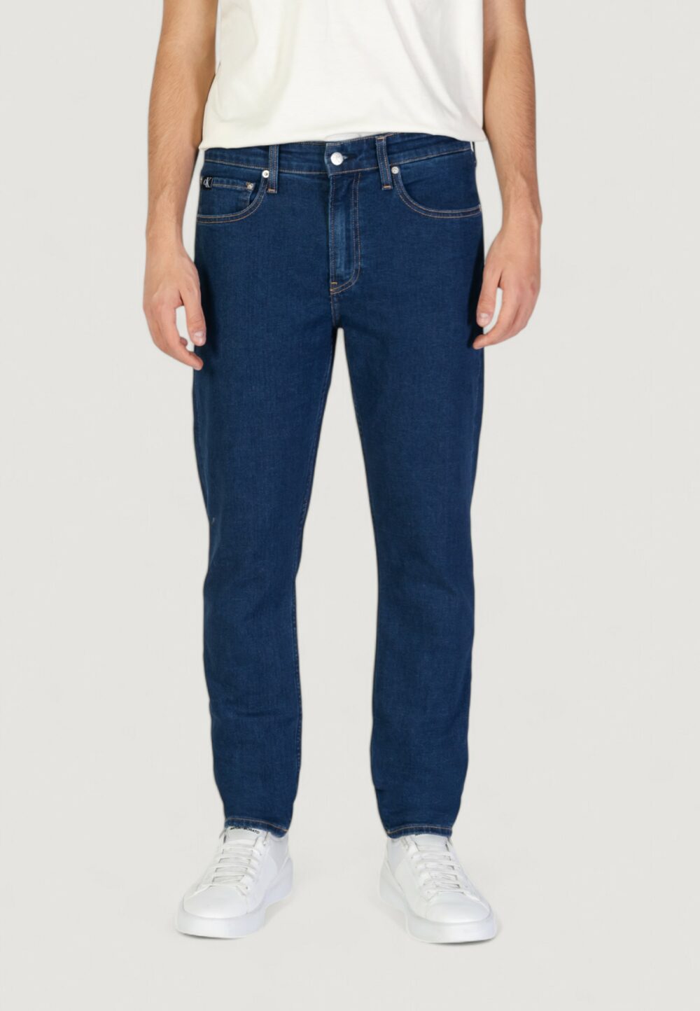 Jeans Tapered Calvin Klein Jeans taper Denim scuro - Foto 4