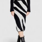 Longuette Vero Moda vmnancy nw 7/8 skirt boo Nero - Foto 1