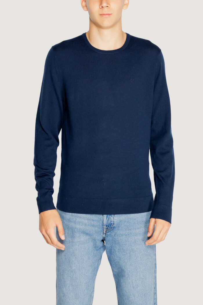 Maglia Calvin Klein merino rws crew neck Blu