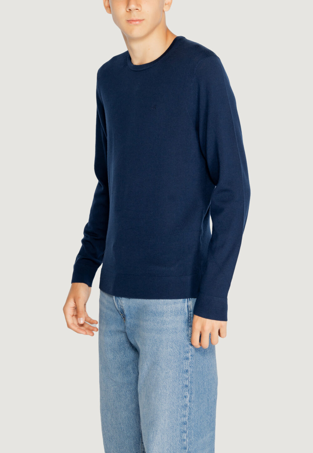 Maglia Calvin Klein merino rws crew neck Blu - Foto 3