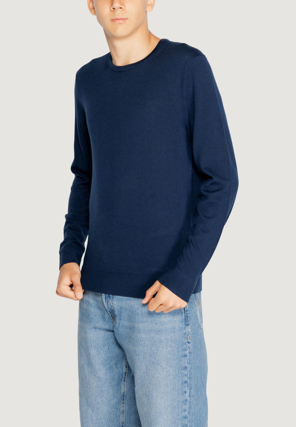 Maglia Calvin Klein merino rws crew neck Blu - Foto 6