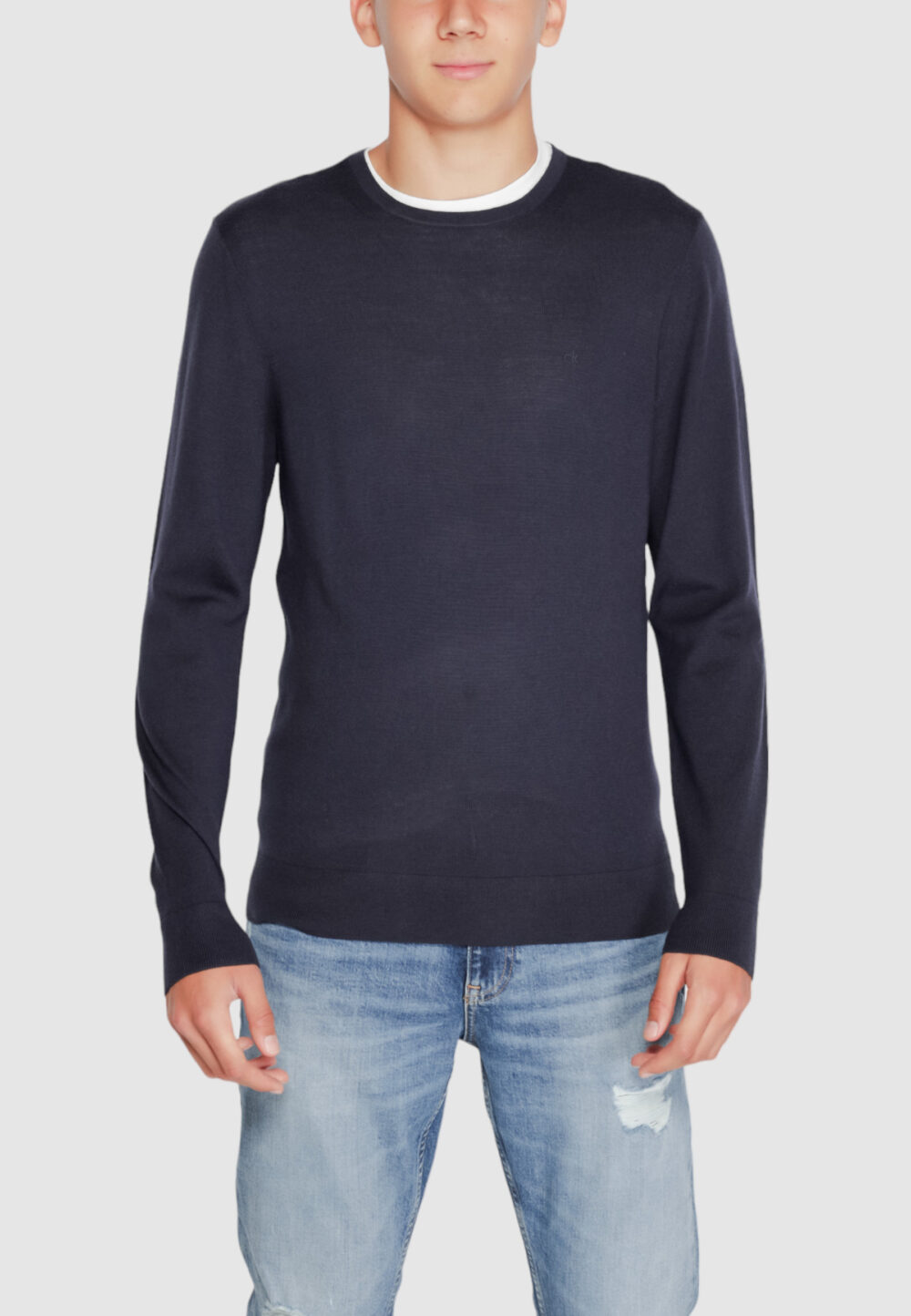 Maglia Calvin Klein merino rws crew neck Blue scuro - Foto 1