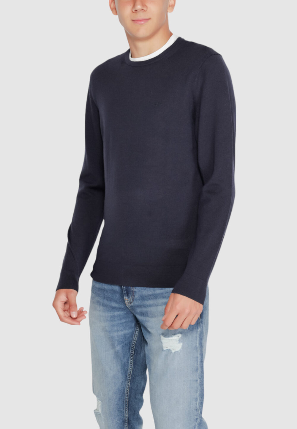 Maglia Calvin Klein merino rws crew neck Blue scuro - Foto 3