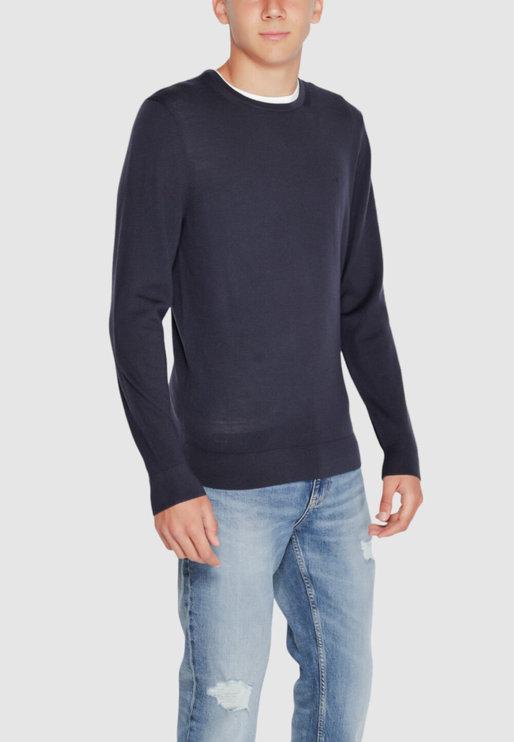 Maglia Calvin Klein merino rws crew neck Blue scuro - Foto 4