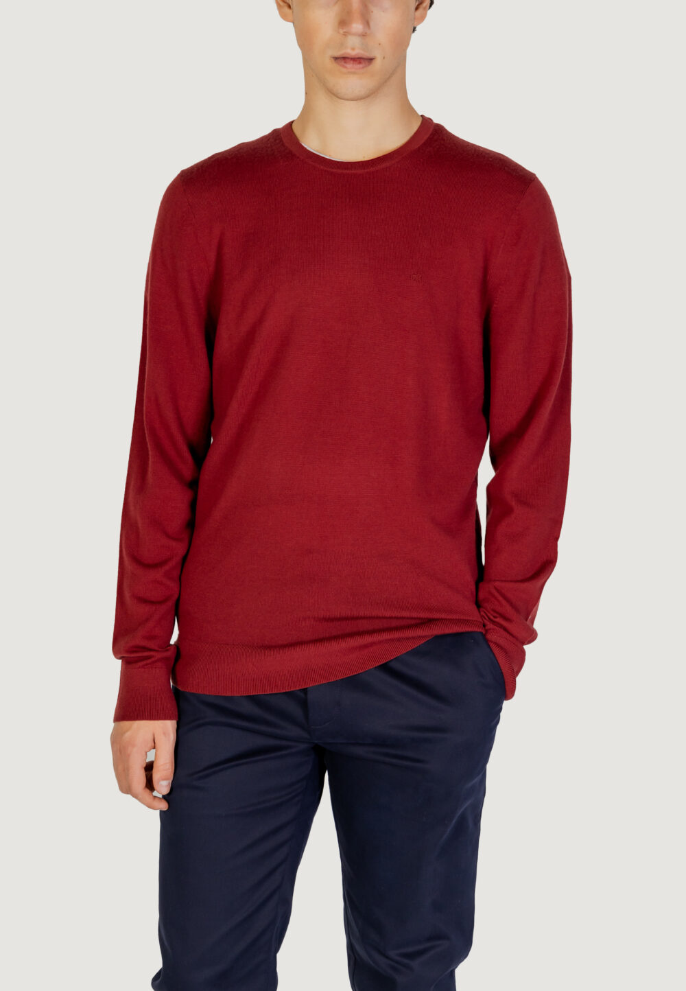 Maglia Calvin Klein merino rws crew neck Bordeaux - Foto 1