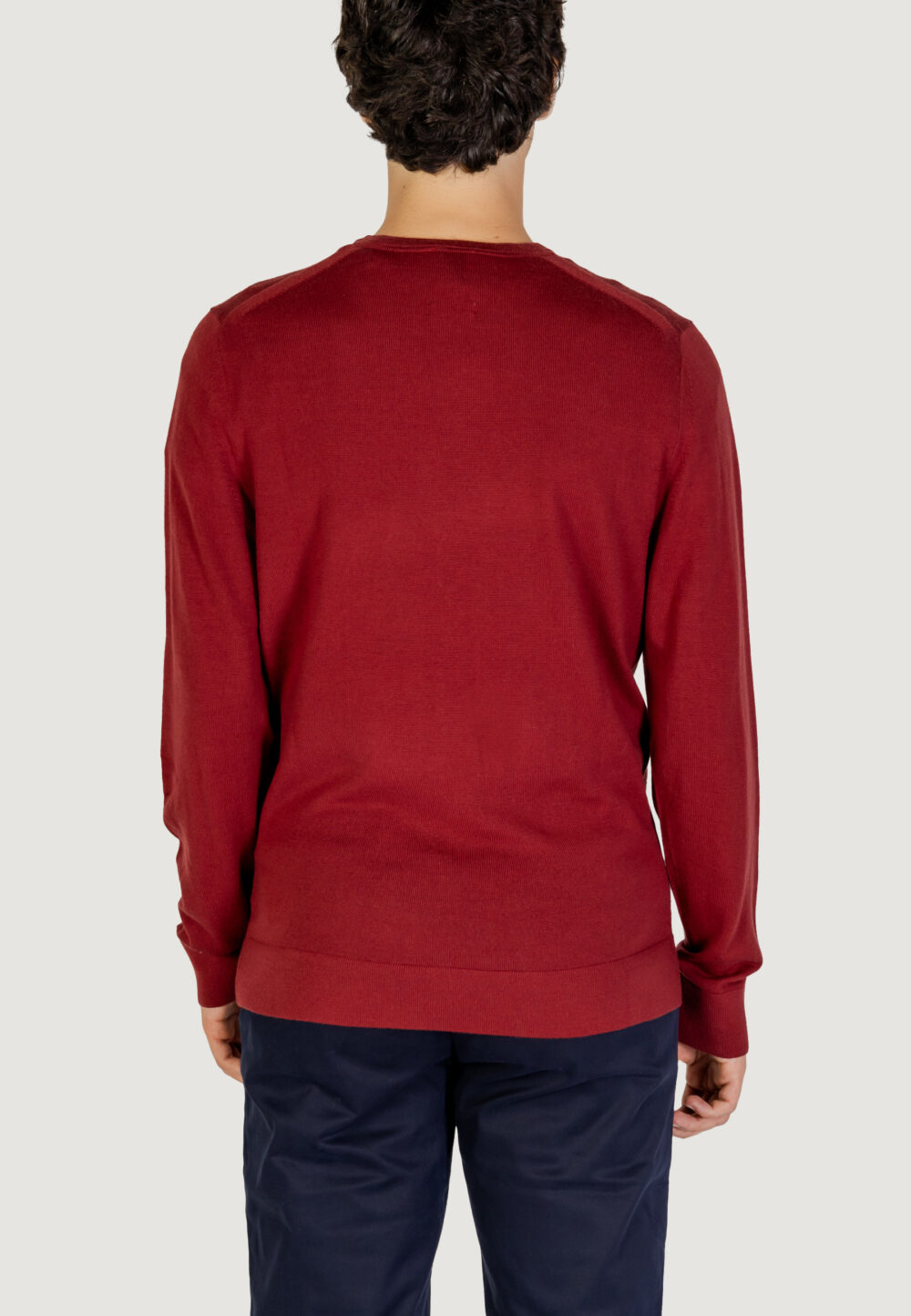 Maglia Calvin Klein merino rws crew neck Bordeaux - Foto 2