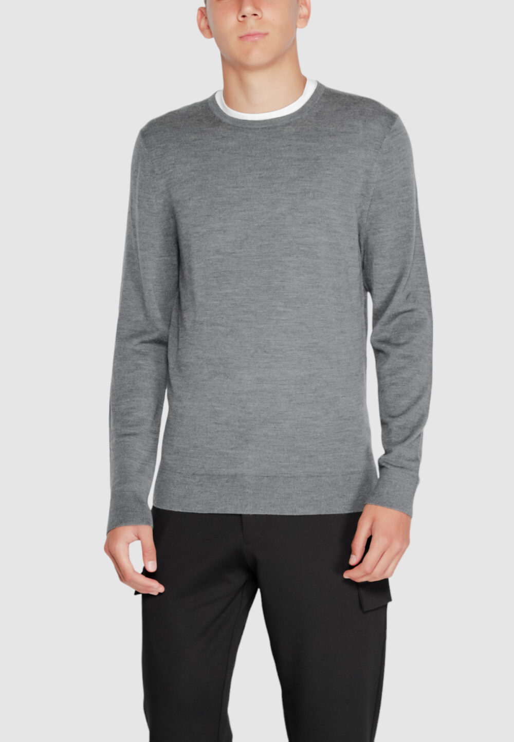 Maglia Calvin Klein merino rws crew neck Grigio Scuro - Foto 1