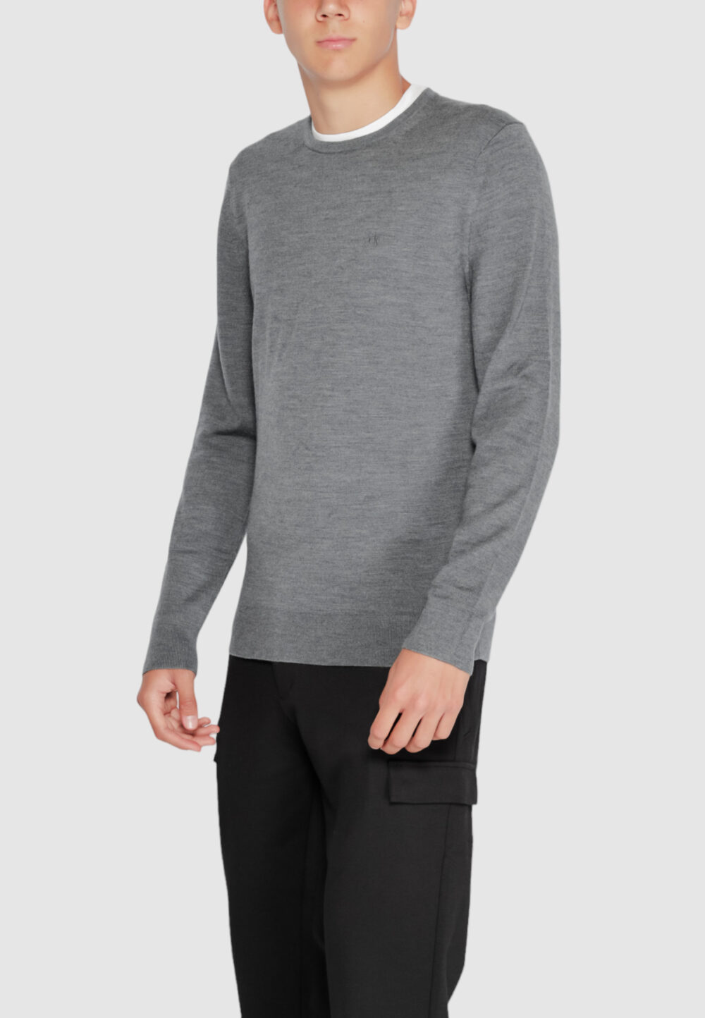 Maglia Calvin Klein merino rws crew neck Grigio Scuro - Foto 3