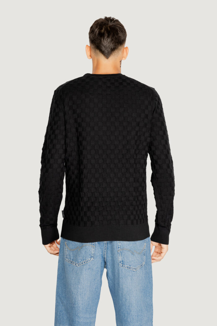 Maglia Calvin Klein basket weave cotton Nero