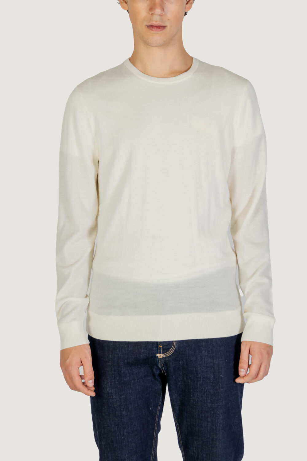 Maglia Calvin Klein merino rws crew neck Panna - Foto 1