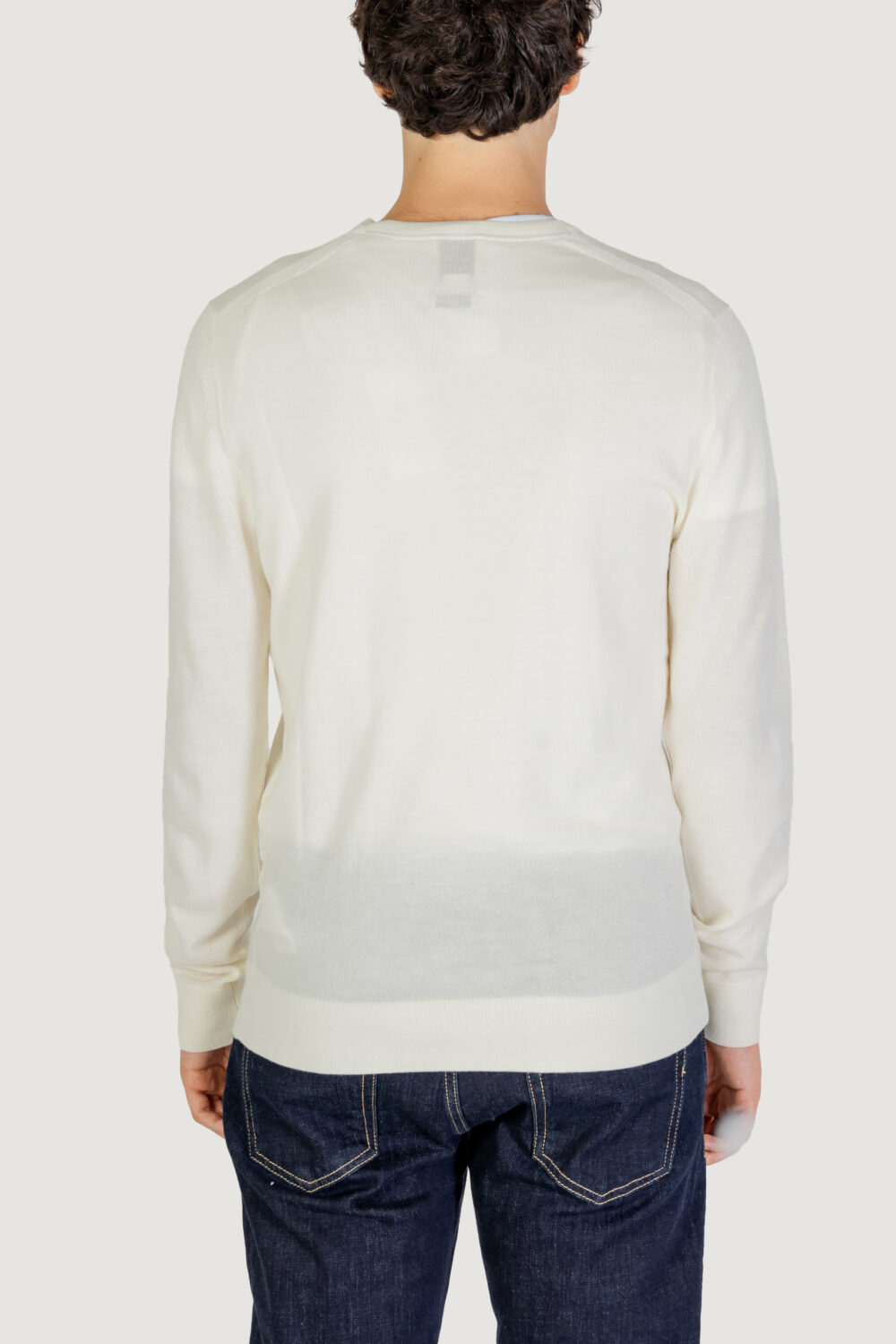 Maglia Calvin Klein merino rws crew neck Panna - Foto 2