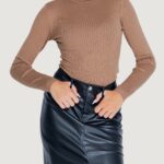 Maglia Jacqueline de Yong jdyplum l/s roll neck knt Marrone - Foto 1