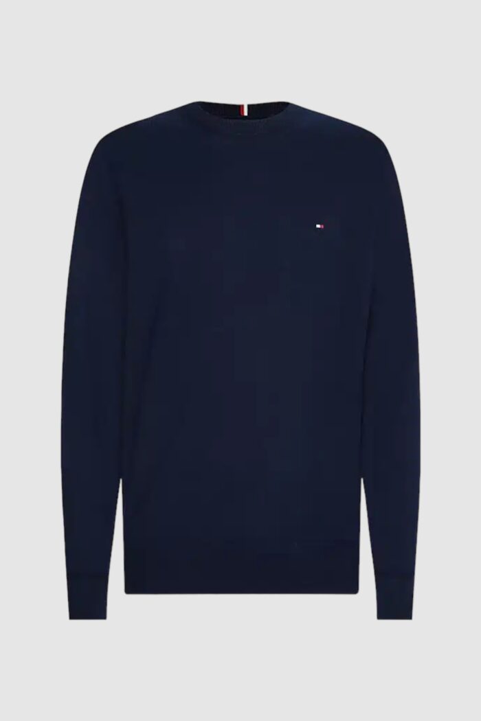 Maglia Tommy Hilfiger pima org ctn cashmere Blu