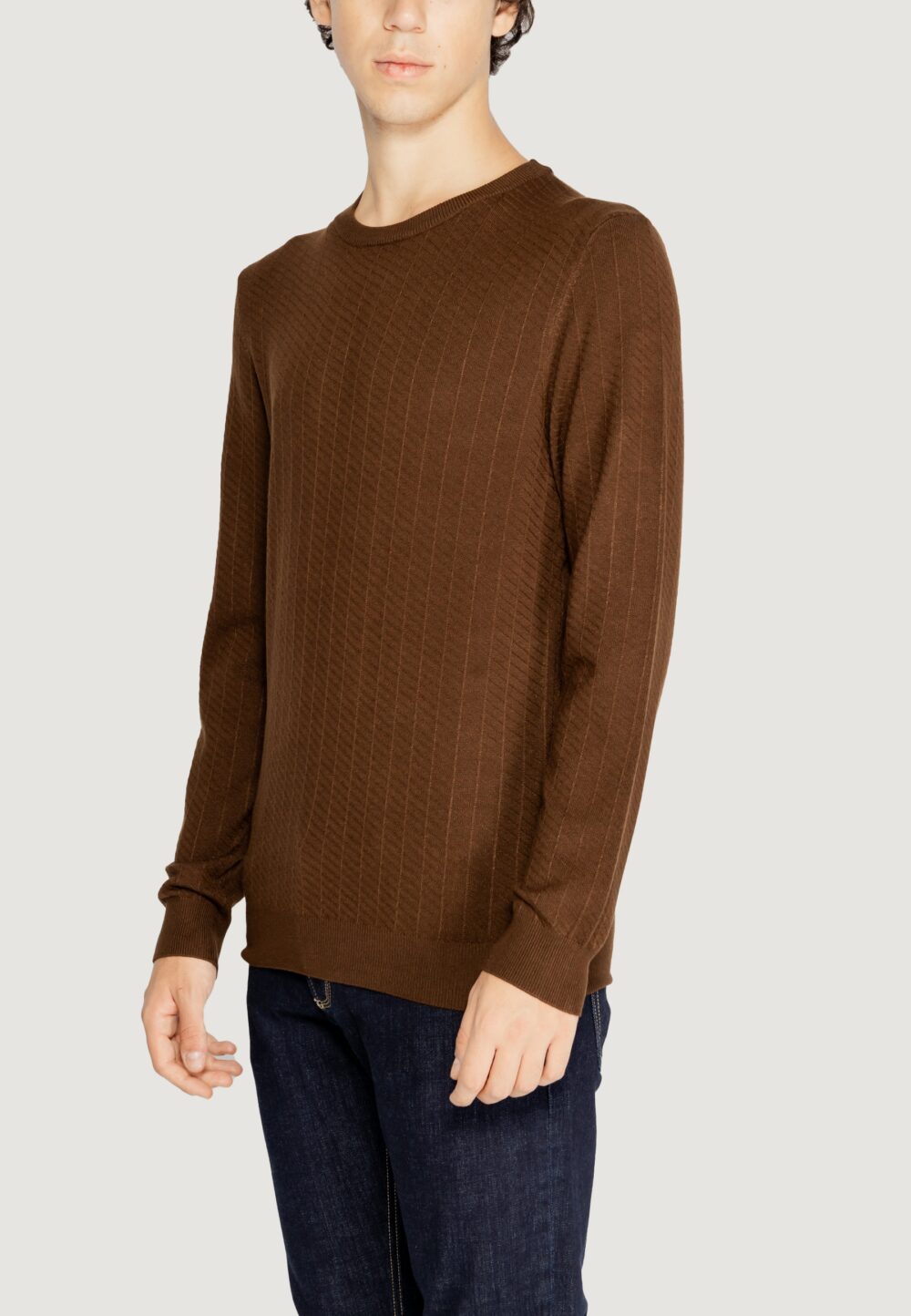 Maglione Antony Morato viscosa blend yarn 3d Marrone - Foto 2