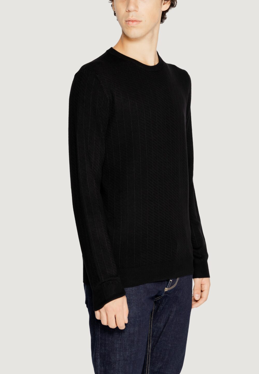 Maglione Antony Morato viscosa blend yarn 3d Nero - Foto 4