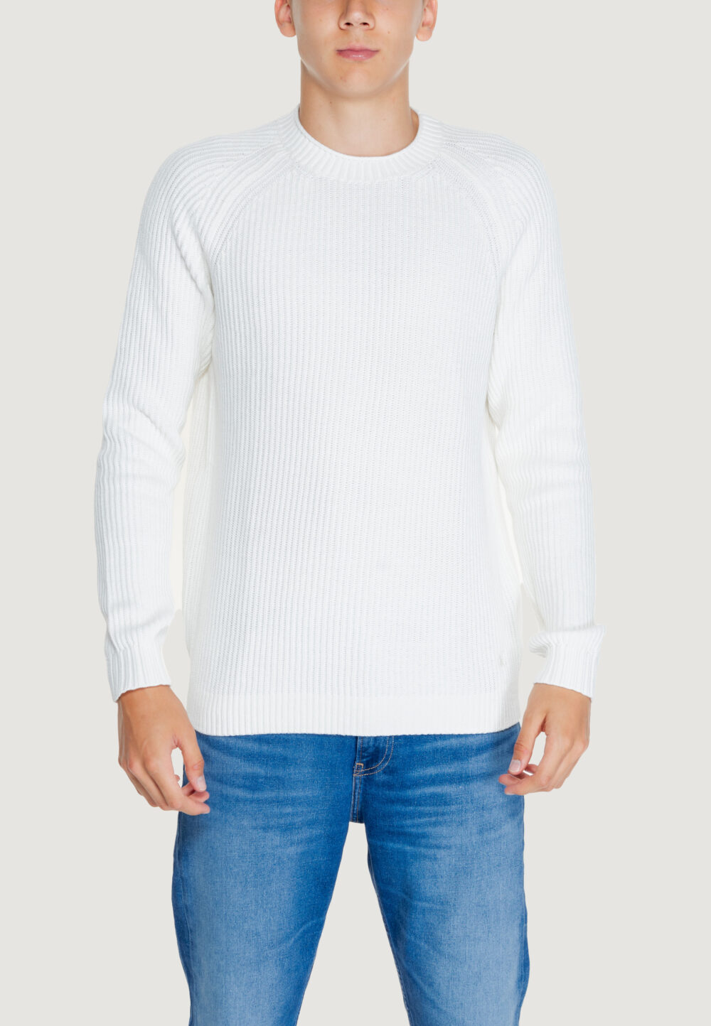 Maglione Calvin Klein Jeans soft utility raglan Bianco - Foto 1