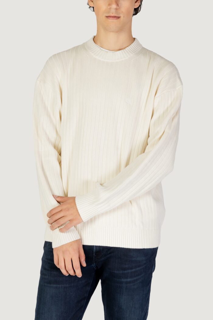 Maglione Calvin Klein Jeans linear Crema