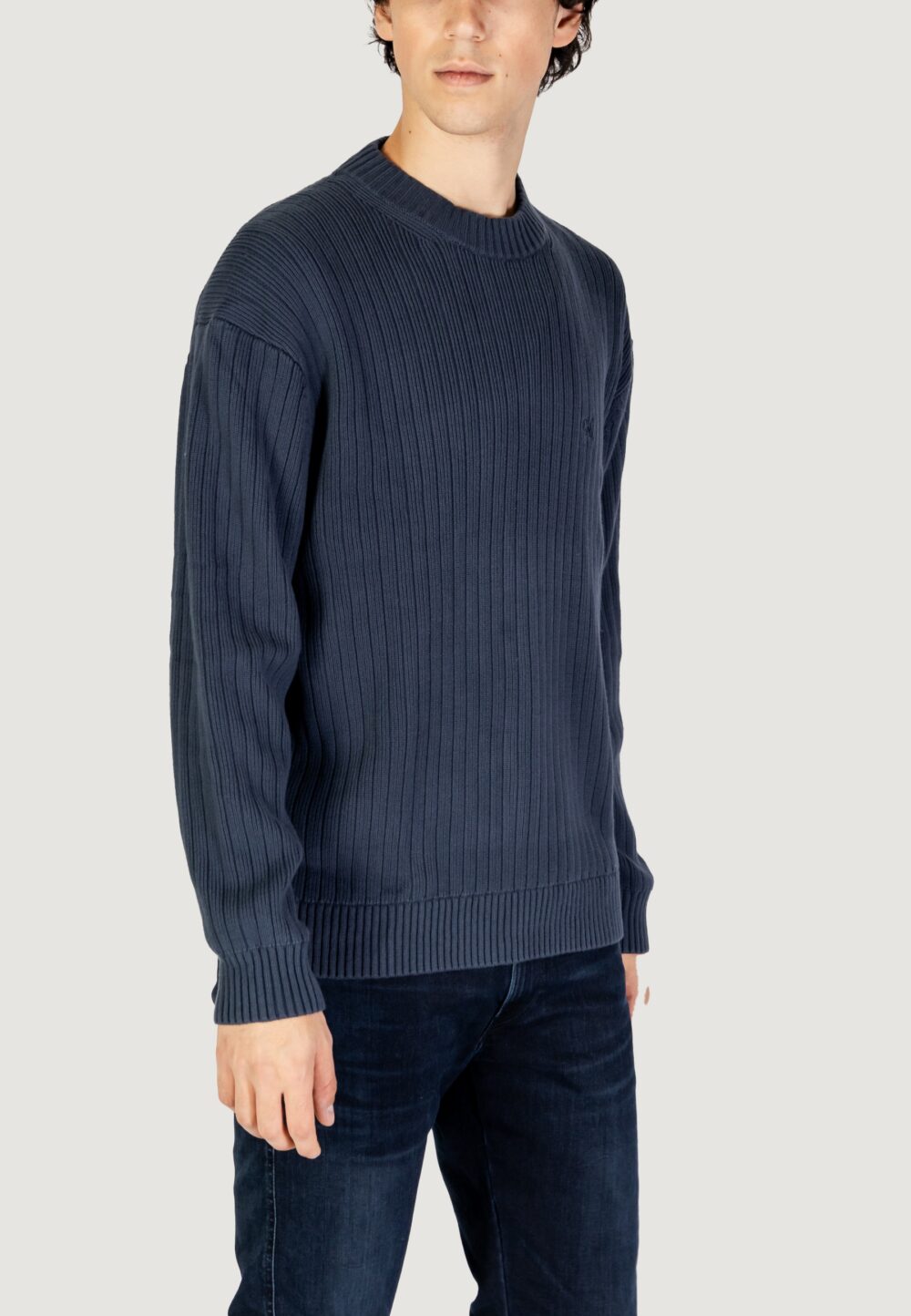 Maglione Calvin Klein Jeans linear Indigo - Foto 4