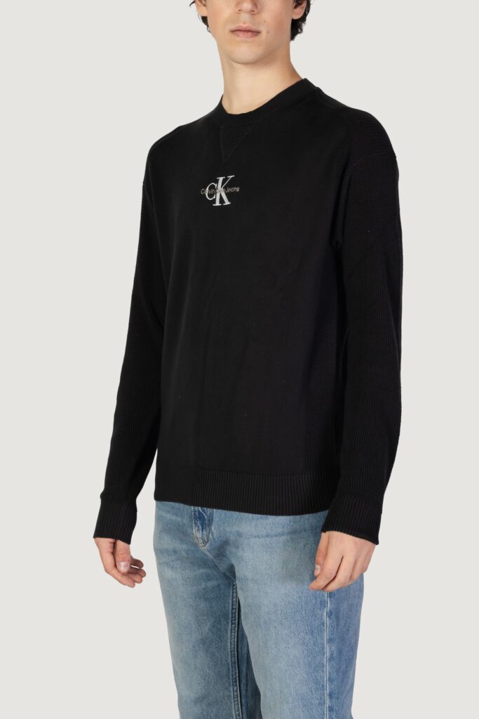 Maglione Calvin Klein Jeans monologo Nero