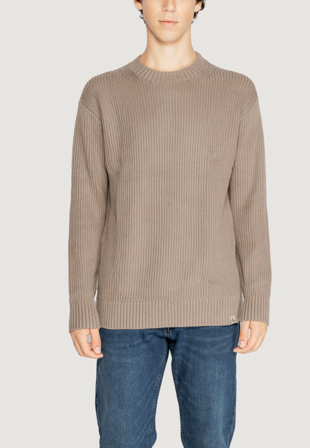 Maglione Calvin Klein Jeans relaxed linear Marrone - Foto 1