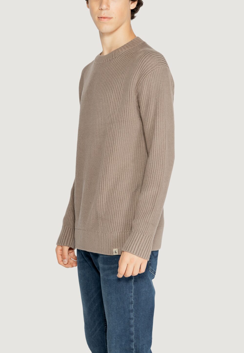 Maglione Calvin Klein Jeans relaxed linear Marrone - Foto 2