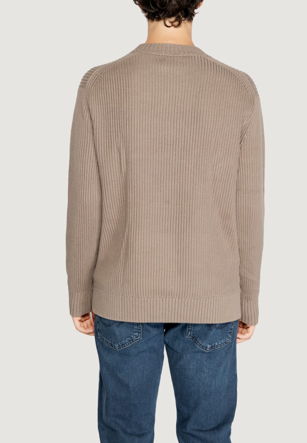 Maglione Calvin Klein Jeans relaxed linear Marrone - Foto 3