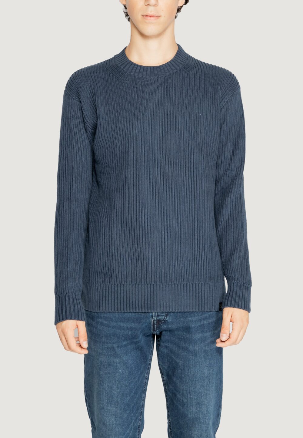 Maglione Calvin Klein Jeans relaxed linear Petrolio - Foto 1