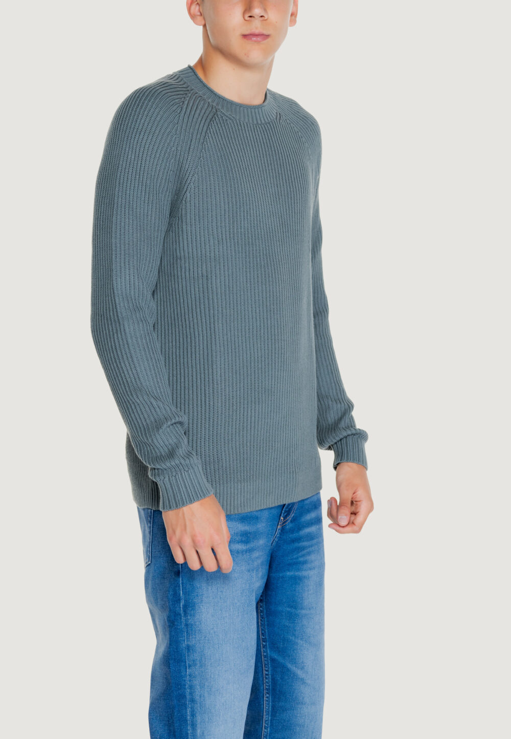 Maglione Calvin Klein Jeans soft utility raglan VERDE SALVIA - Foto 4