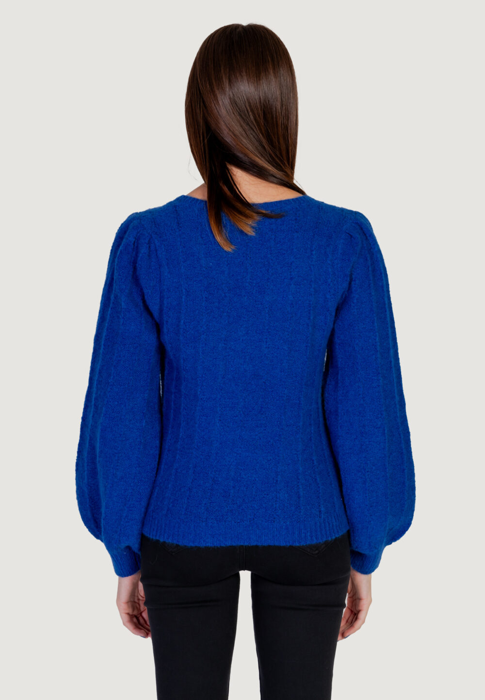 Maglione Guess ls vn madeline texture Azzurro - Foto 8